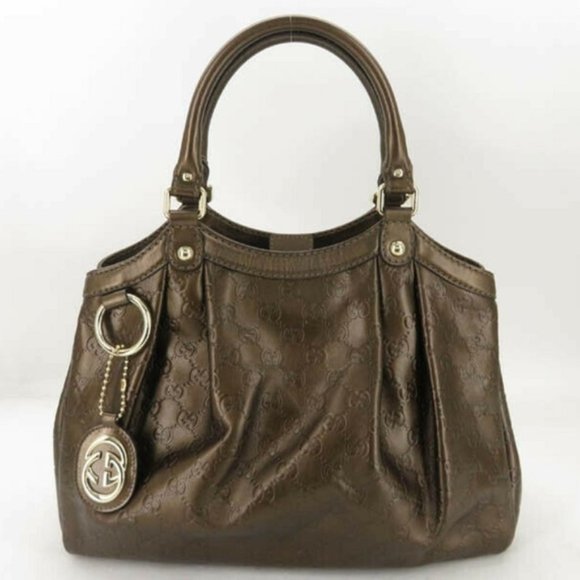 Gucci Handbags - 100% Auth GUCCI GUCCISIMA SUKEY LEATHER HAND BAG